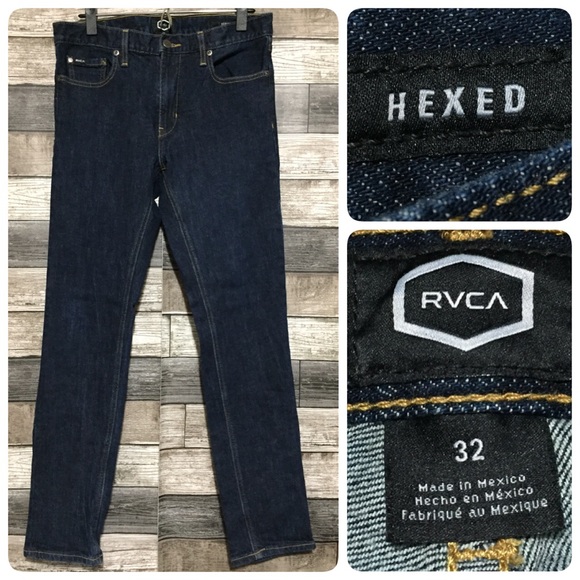 RVCA Other - RVCA Hexed Slim Jeans Men’s 32x30 Dark Wash Blue Denim